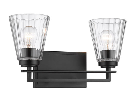 Vanity Z-Lite 823-2V-MB Matte Black Lyna 2 Light Vanity Z-Lite