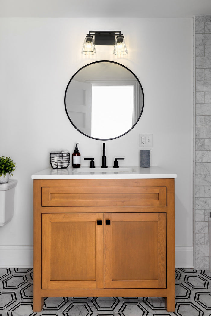 Vanity Z-Lite 823-2V-MB Matte Black Lyna 2 Light Vanity Z-Lite