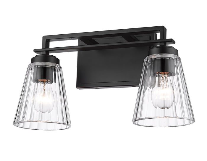 Vanity Z-Lite 823-2V-MB Matte Black Lyna 2 Light Vanity Z-Lite
