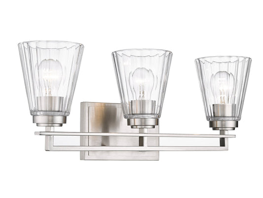 Vanity Z-Lite 823-3V-BN Brushed Nickel Lyna 3 Light Vanity Z-Lite
