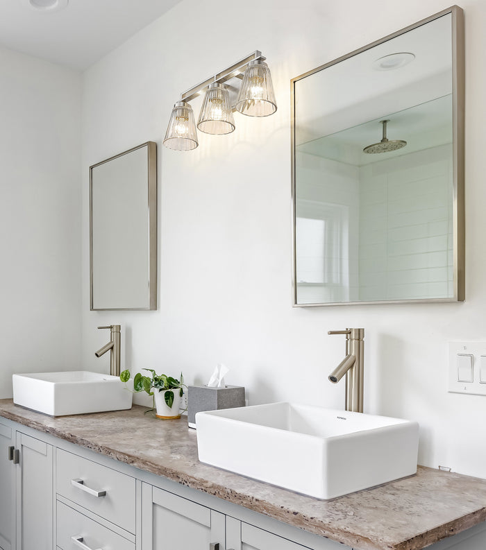 Vanity Z-Lite 823-3V-BN Brushed Nickel Lyna 3 Light Vanity Z-Lite