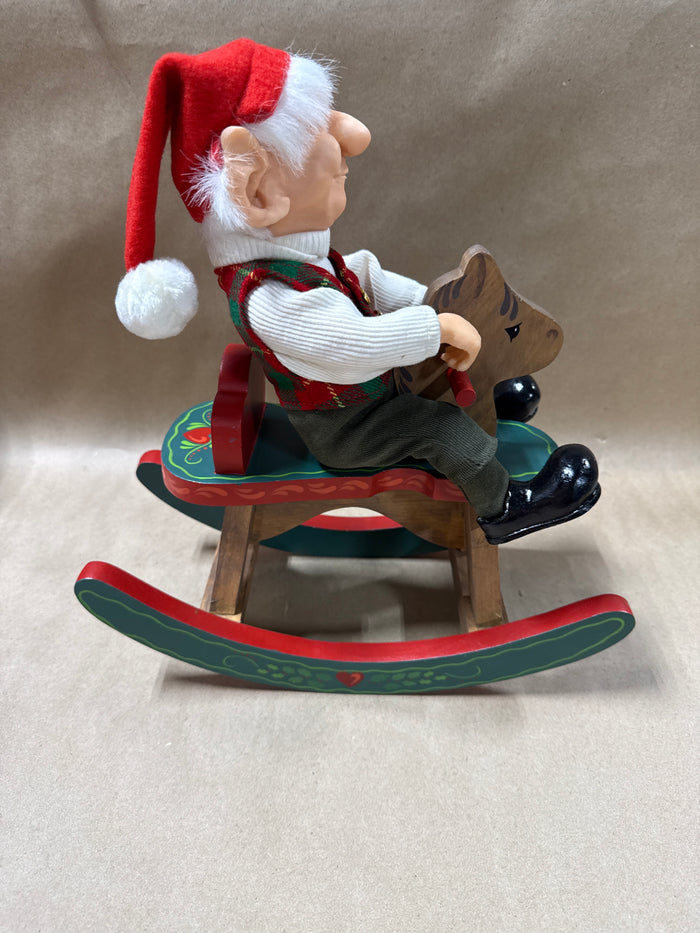 ZIMs The Elves Themselves Elf With Rocking Horse (C)