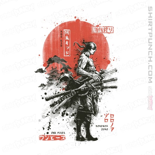 Daily_Deal_Shirts Magnets / 3"x3" / White Zoro Samurai Wano Kuni Arc