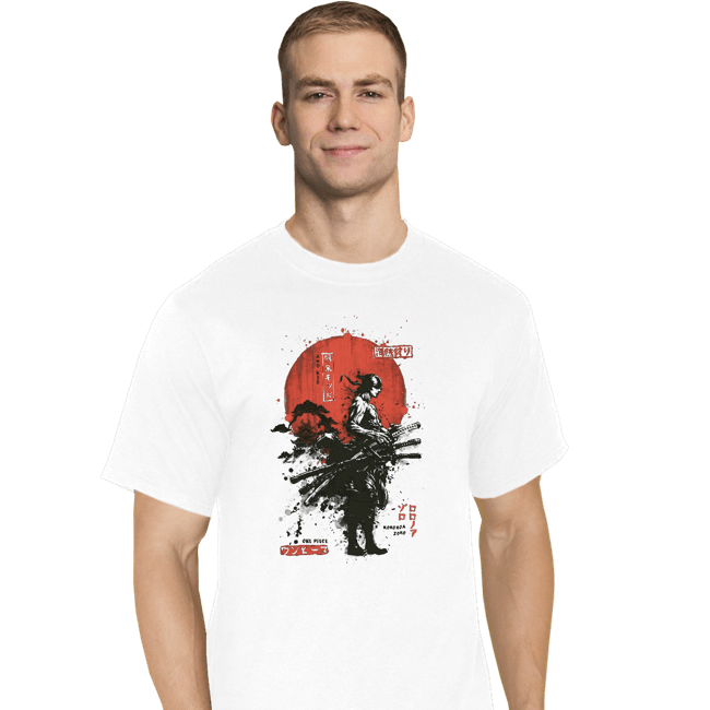 Daily_Deal_Shirts T-Shirts, Tall / Large / White Zoro Samurai Wano Kuni Arc